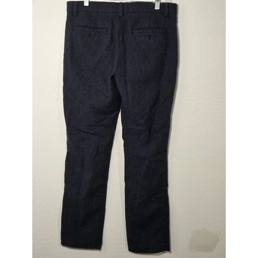 Banana Republic Aiden Pant Mens 32x32 Slim Fit Wool Blend Navy Blue Trousers
